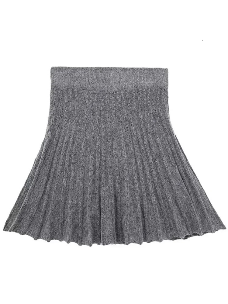 Womens gray knitted sweater bodysuit set chic turtle neck full sleeves drawstring pleated bodysuit womens knitted for autumn 241112