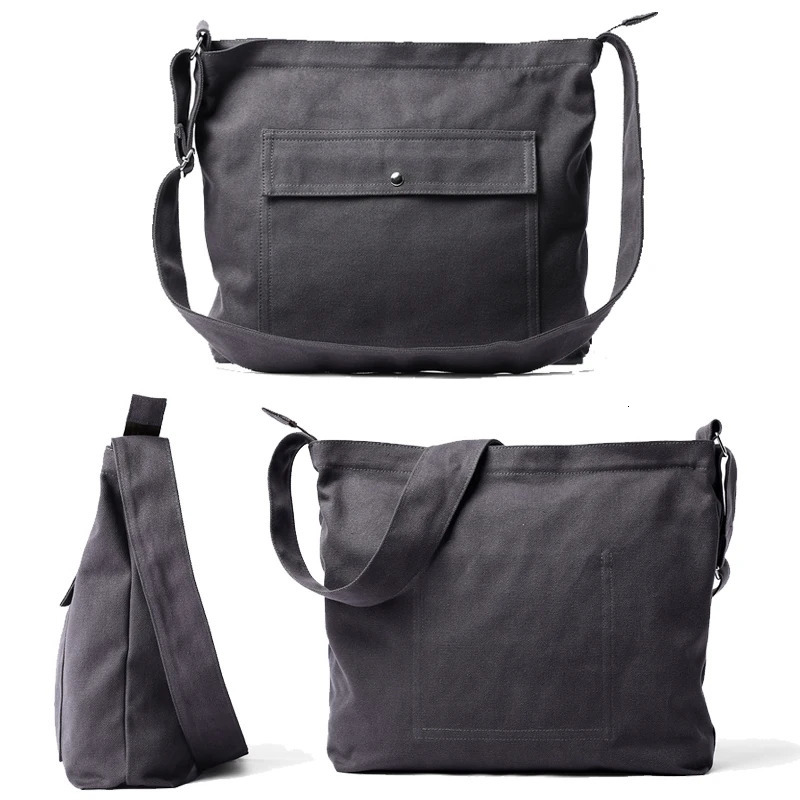Canvas mens cross body bag retro messenger bag 11L large capacity outdoor fashion bag 13 inch laptop shoulder bag 241115