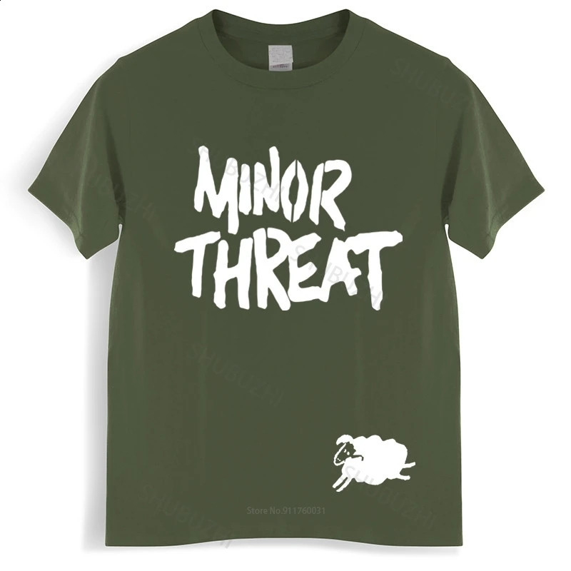 Mens y cotton T shirt Minor Threat TShirt Out of Step Hardcore Punk | Straight Edge Dischord Loose tops for him teeshirt 241116