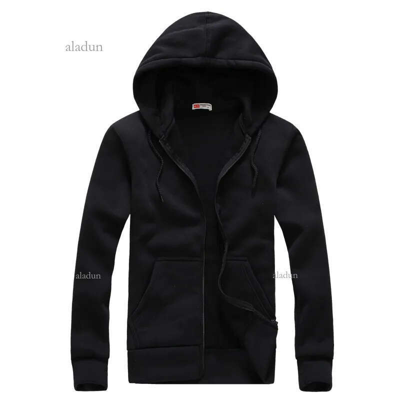 New Plain Mens Zip Up Hoody Jacket Sweatshirt Hooded Zipper male Top Outerwear Black Gray Boutique men Free shipping 201113