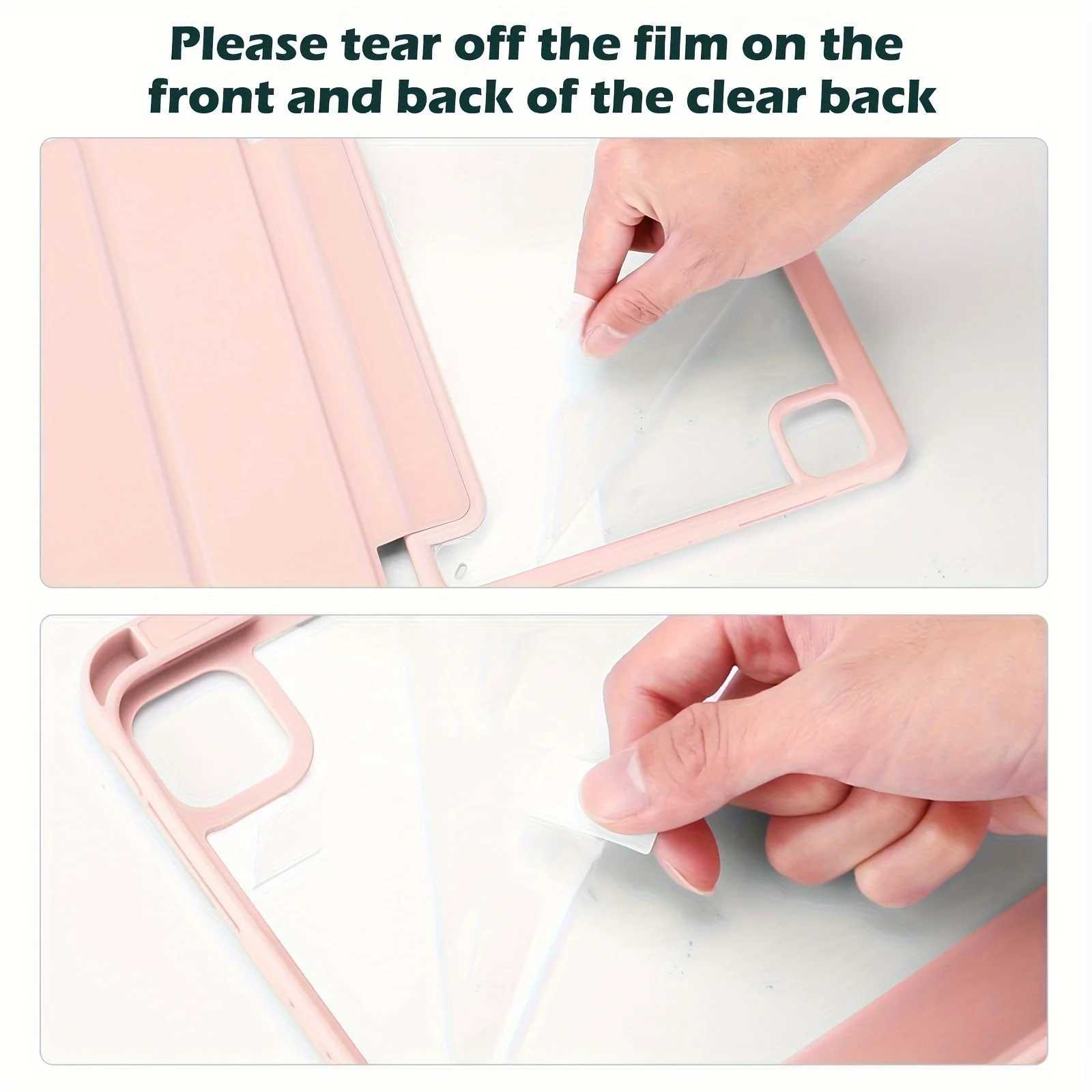 Hot Sale Suitable for iPad Pro 12.9 11 13 M4 7/8/9th Gen 10.2 5/6th 9.7 10/10.9 Air 11 13 M2 Air 10.9 5/6th Clear PC Back tablet cover T241115