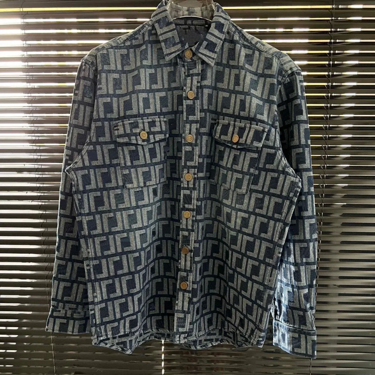 men's shirt designer luxury new high quality men's jacket men's alphabet jacquard casual shirt fall asian size m-xxxl