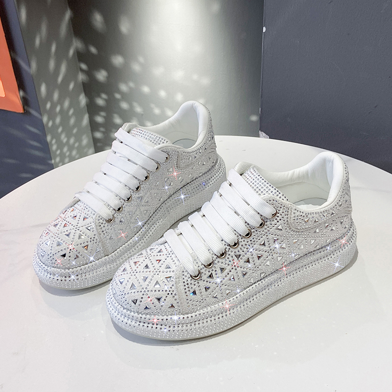 2025 Luxury Shining Sneakers Fashion Shining Diamond Casual Shoes Comfortable Running Designer Sports Women's Shoes Zapatos Mujer