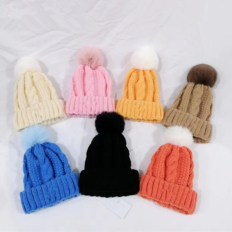 Kid Caps Designer Beanie Hat Hat Warm Baby Winter Cap Beanies Knit Children Hats Boys Adable Per 1-12 Anni-image