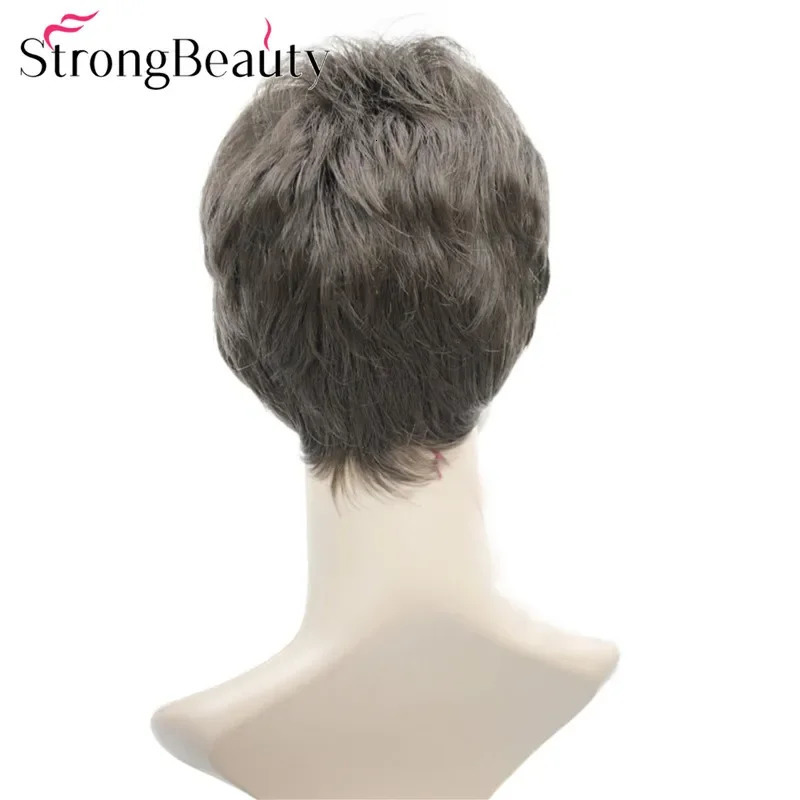 StrongBeauty Short Straight Wigs Synthetic Women/Men Wig Heat Resistant Hair 241115
