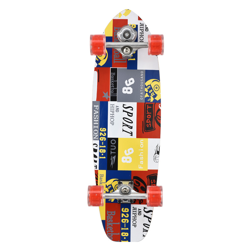 Children's short board rocket board surfboard maple wear-resistant thickened board flash PU wheel aluminium bracket