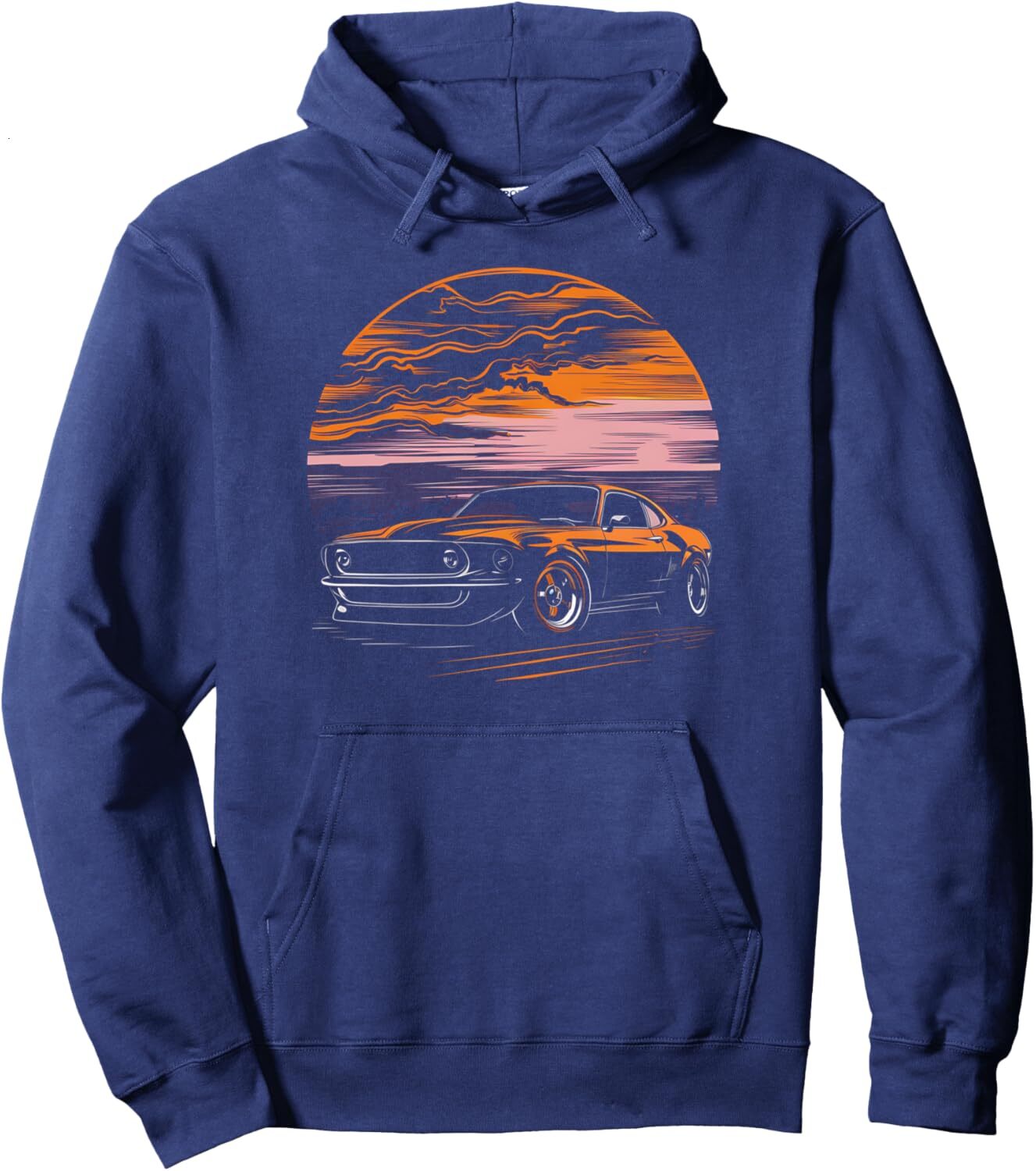 Hoodie for Mens Womens Muscle Car Sunset Cruise Fan Gift Idea Graphic Tees Pullover Hoodie Graphic Hoodies sweatshirt