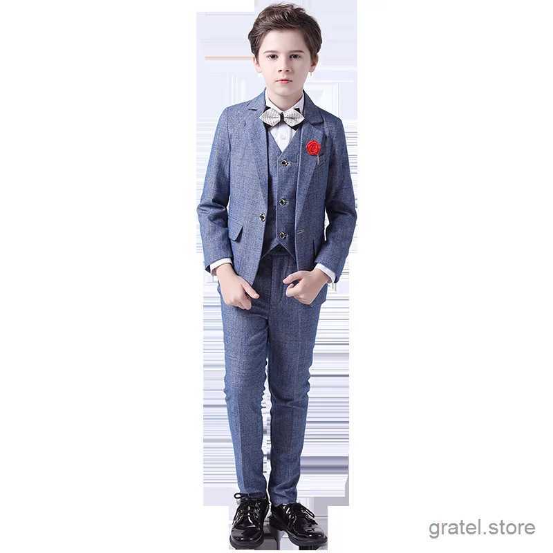 Suits Luxurious Wedding Suit For Boys Flower Kids School Graduation Suit Piano Show Ceremony Costume Children Performance Formal Suit