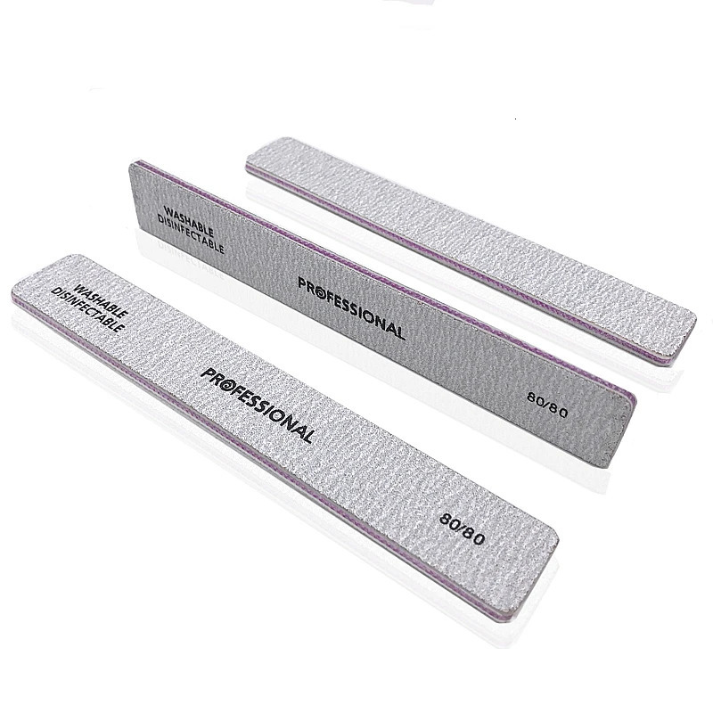 50PCS/25PCS Big Size 7*1.1in 80/80 Grit Nail Files Washable Replaceable Files For Files Strong Sandpaper Nails Accessories Tools 241115