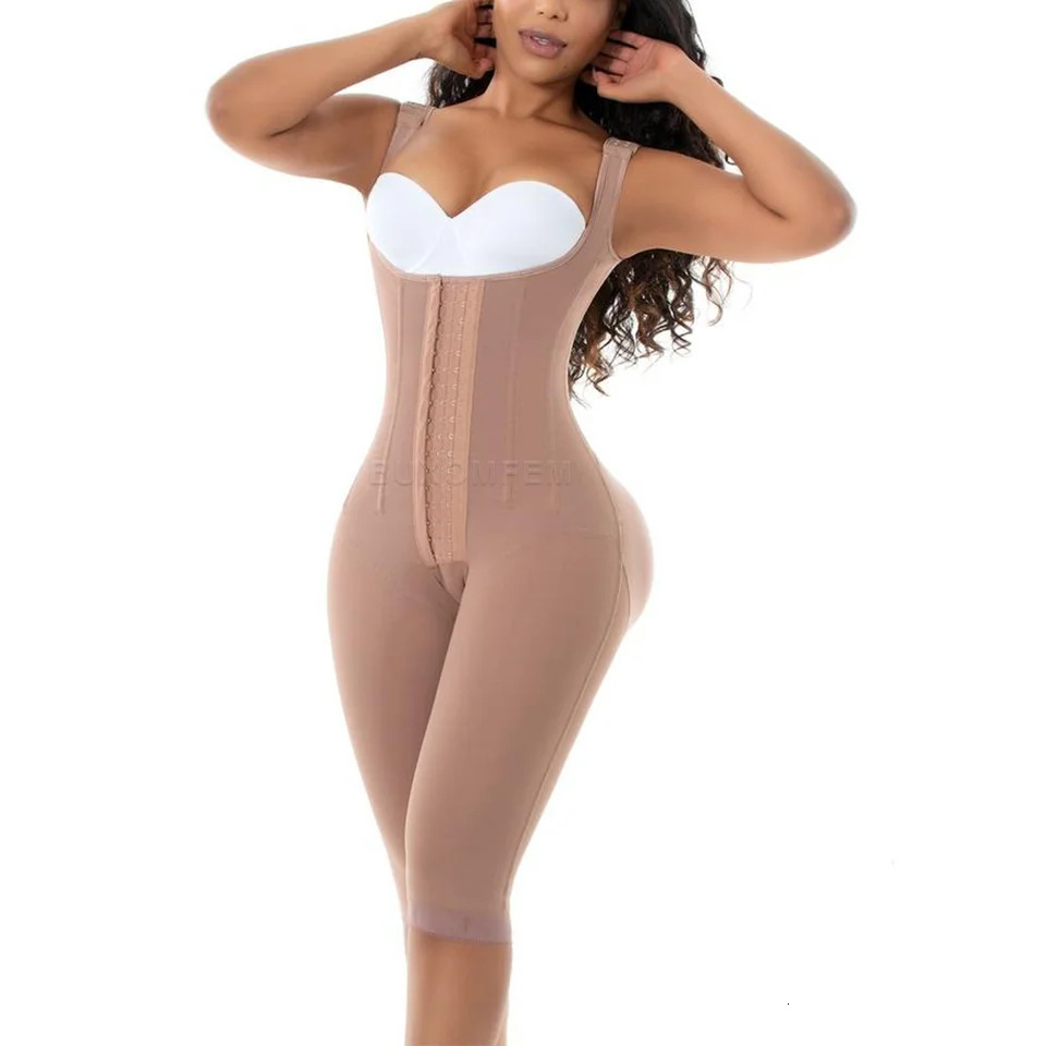 Fajas Colombianas Hourglass Girdle with Long Shaping Rods Front Breasted Elastic Shapewear for Women Womens Modeling Bodysuits 241115