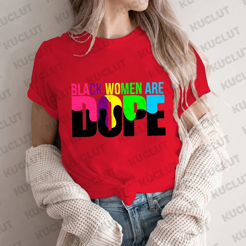 Black Women Are Shirt Power Tshirts Lives Matter Tees Proud Clothes Afro Hair Womens Tshirt Clothing 240416