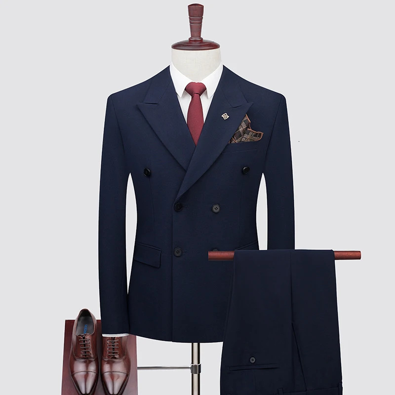 2024 Grooms Wedding Suit suit Vest Trousers Business Handsome Doublebreasted Threepiece Set S7XL 241115