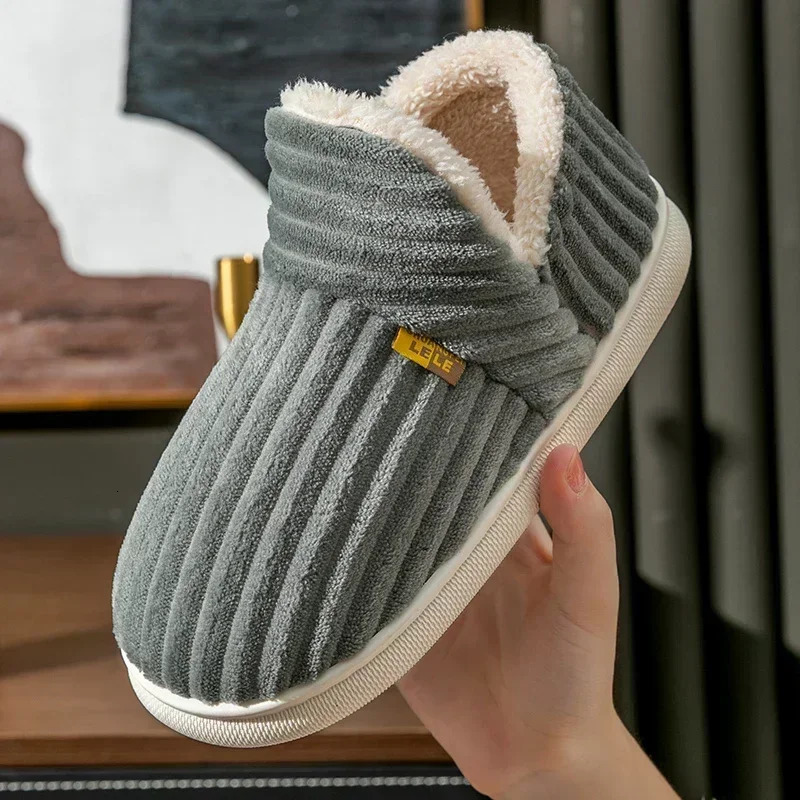 Fur Slippers For Women Men Winter Furry Fashion Warm Ankles Plush Cozy Slides For Home Indoor Soft Sole Cotton Shoes 241115