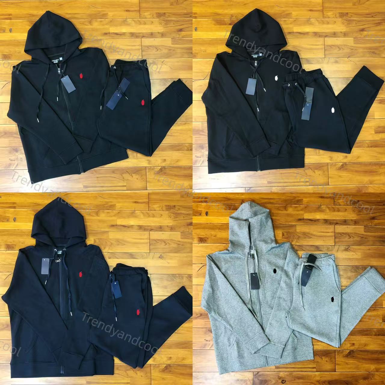 Tracksuits Tops Polo Set Casual Half Zipper Hoodies Hoody Jacket Designer Mens Sweaters Tracksuit Hoodie Men Sweater Business Jogger Uomo Sweat size S-XL