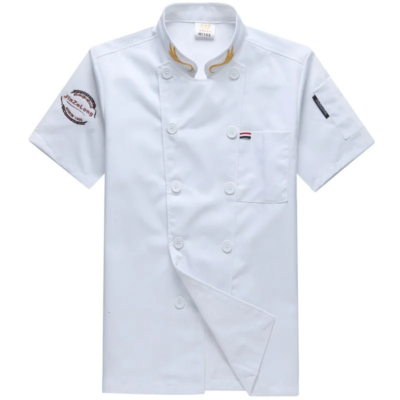Chef Jacket Men and Women ShortLong Sleeve Cook Shirts Ear of Wheat Embroidery Restaurant el Uniform 240412