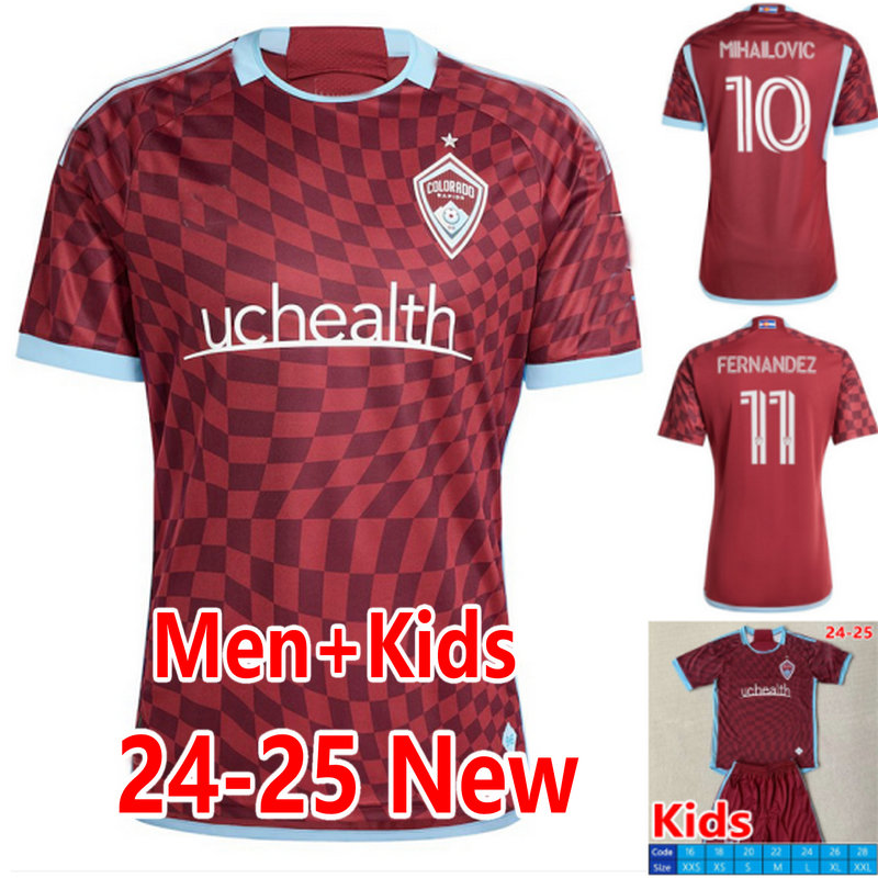 2024 Colorado Soccer Jerseys VINES BASSETT 24 25 home DIACK NAVARRO MIHAILOVIC Football Shirt LEWIS camesitas de futol ABUBAKAR FERNANDEZ men kids uniforms