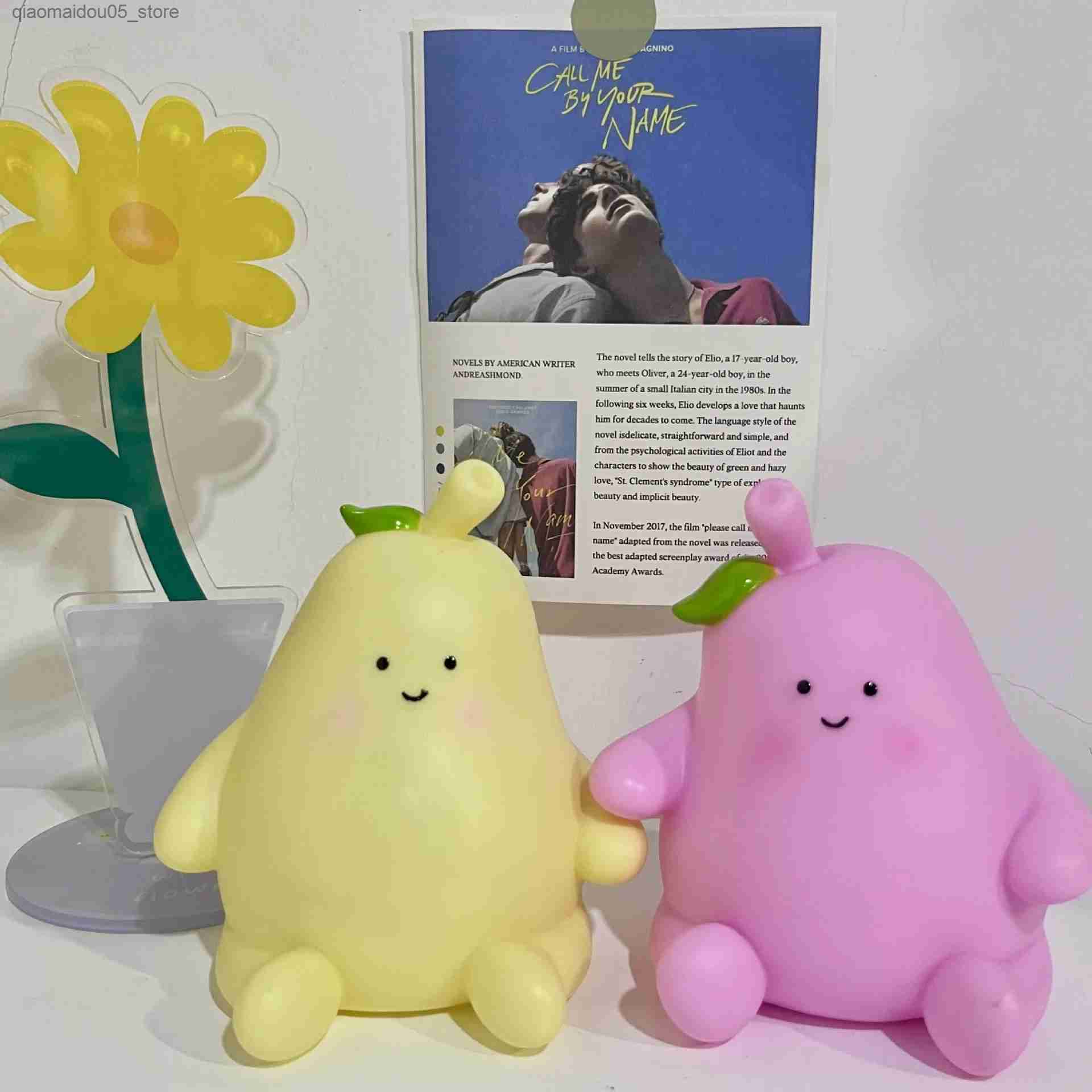 Lamps Shades Creative Pear Fruit Night Light Cartoon Baby Room Bedside Light Glowing Toy Birthday Gift Childrens Bedroom Decoration Table Light Q24041