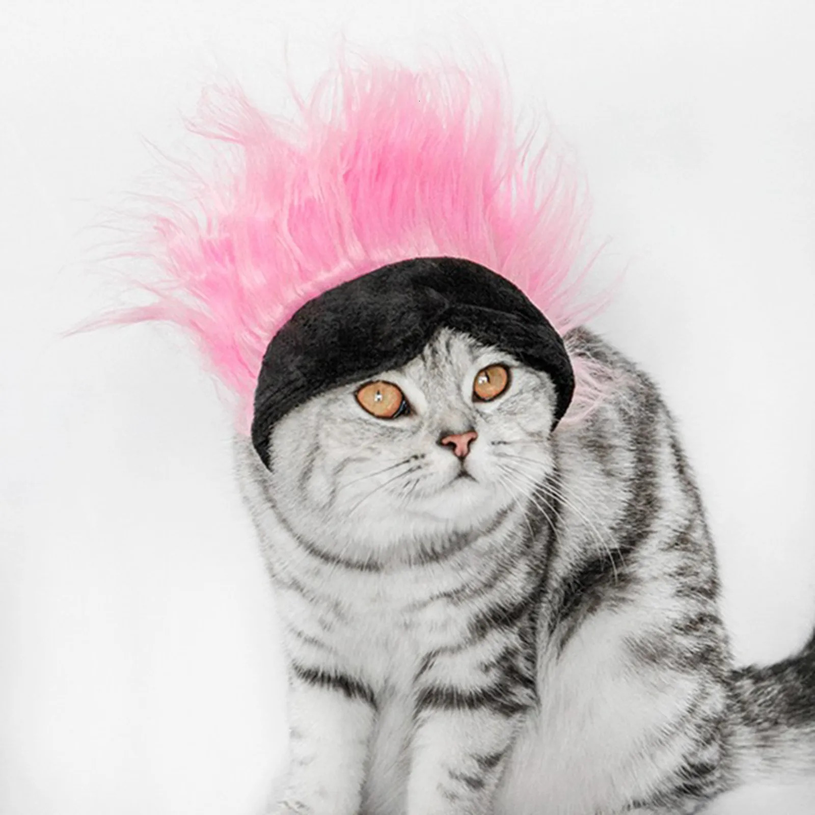 Cool Pet Wigs Cosplay Props Funny Dogs Cats Pets Clothes Cap Costume Cosplay Cat Dog Hat Party Supplies Halloowen Christmas 241212