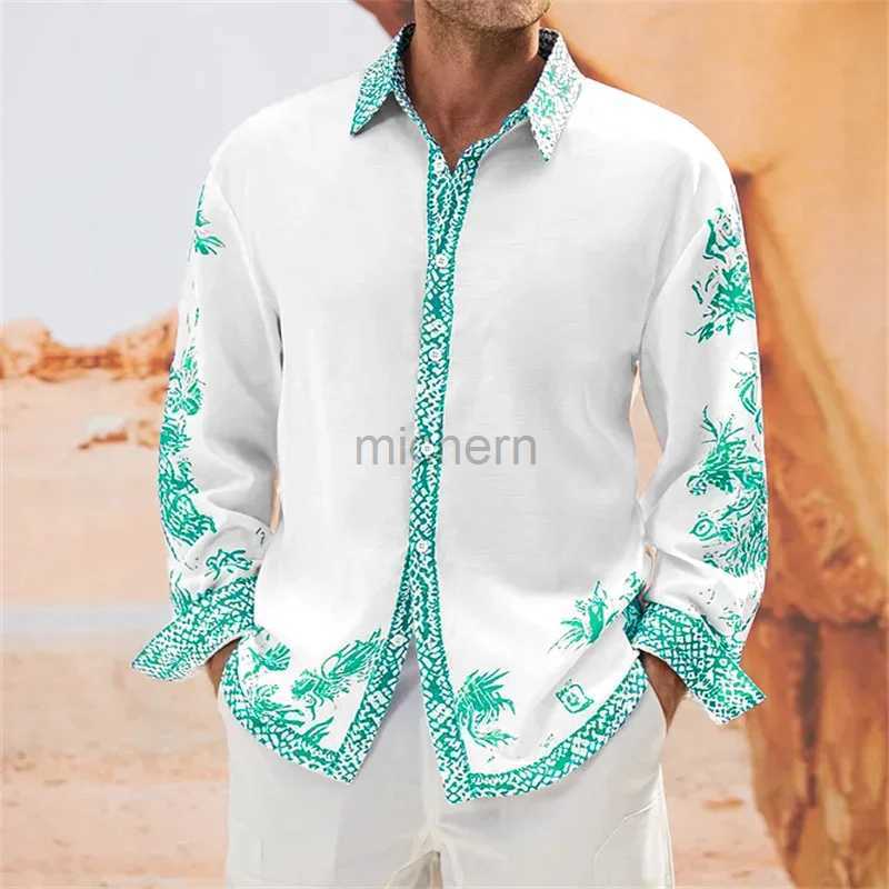 Men's Casual Shirts 2024 Mens Party Fashion Comfortable Long sleeved Shirt 3D Printed Lion HD Animal Flip Collar Button S-6XL Top 240416