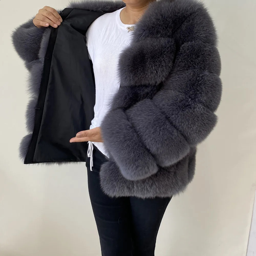 Real fur coat Natural Fur Jackets Vest Winter Outerwear Women high quality Clothes 241116