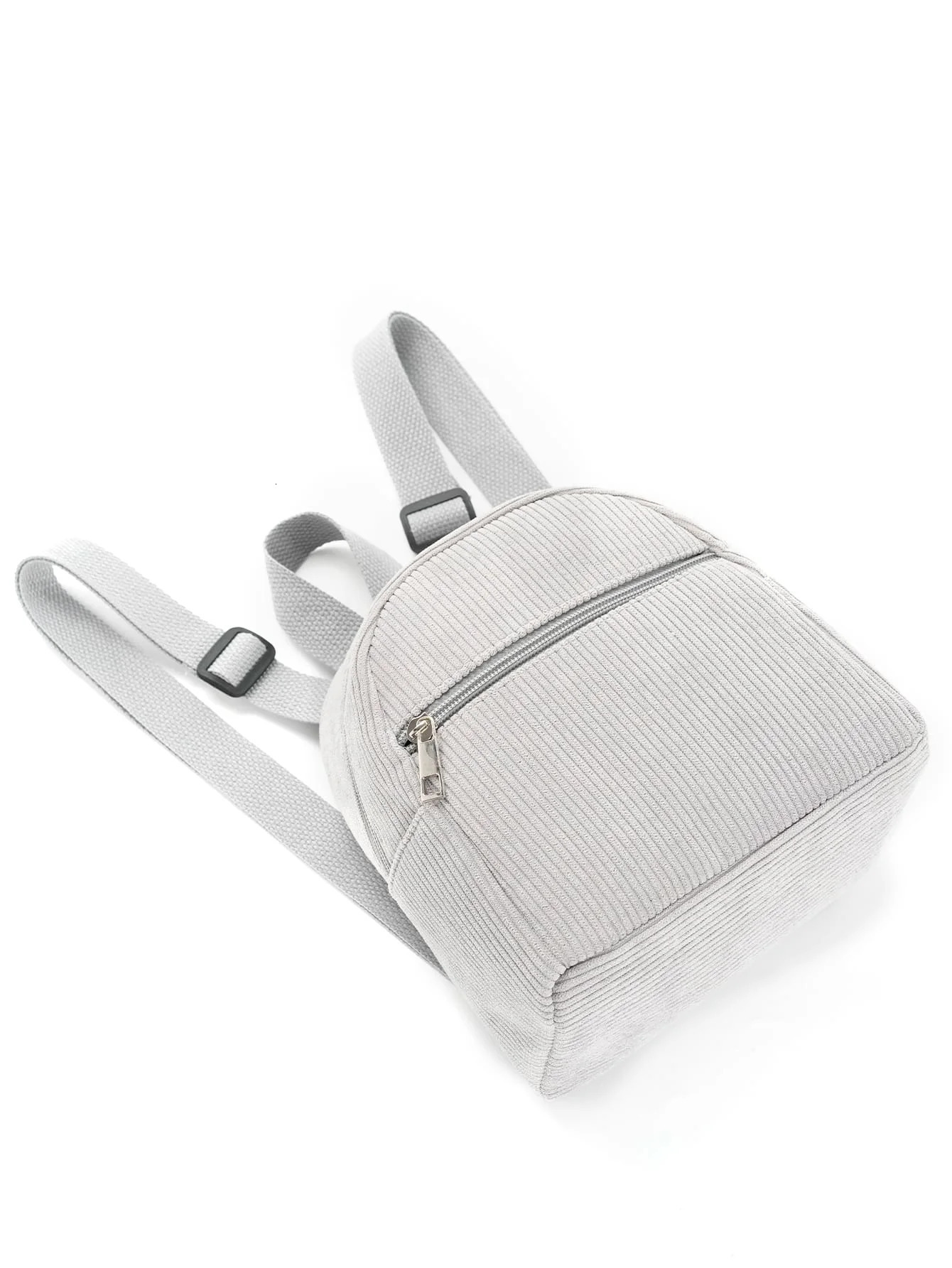 Girls Boys Solid Color Corduroy Adjustable Kids Backpack Kids School Bag For Outdoor Travel School 241115