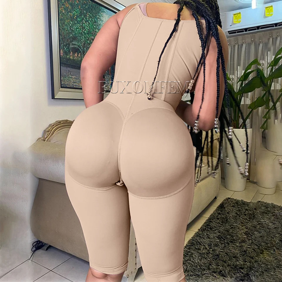 Fajas Colombianas Hourglass Girdle with Long Shaping Rods Front Breasted Elastic Shapewear for Women Womens Modeling Bodysuits 241115