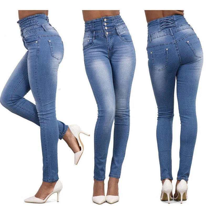 Women Button Fly Jean High Waisted Stretch Levanta Cola Good Stretchy Ankle 80s 90s Denim Pant Slim Tapered Leg Tall Long Girl 241115