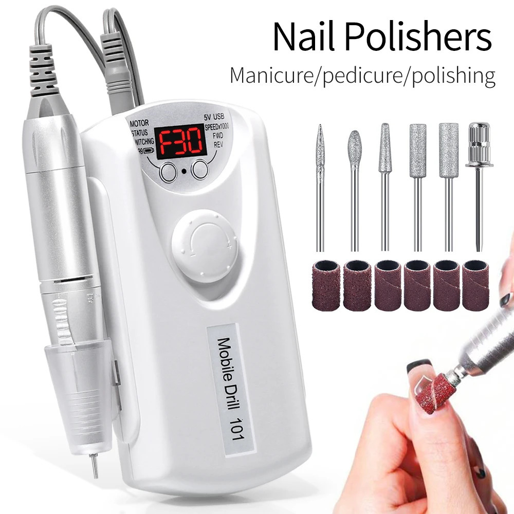 Nail Drill 35000rpm Professional Lathe Machine Milling Cutters for Manicure Electric Sander File Gel Nails Drills Motor Polishe 241115