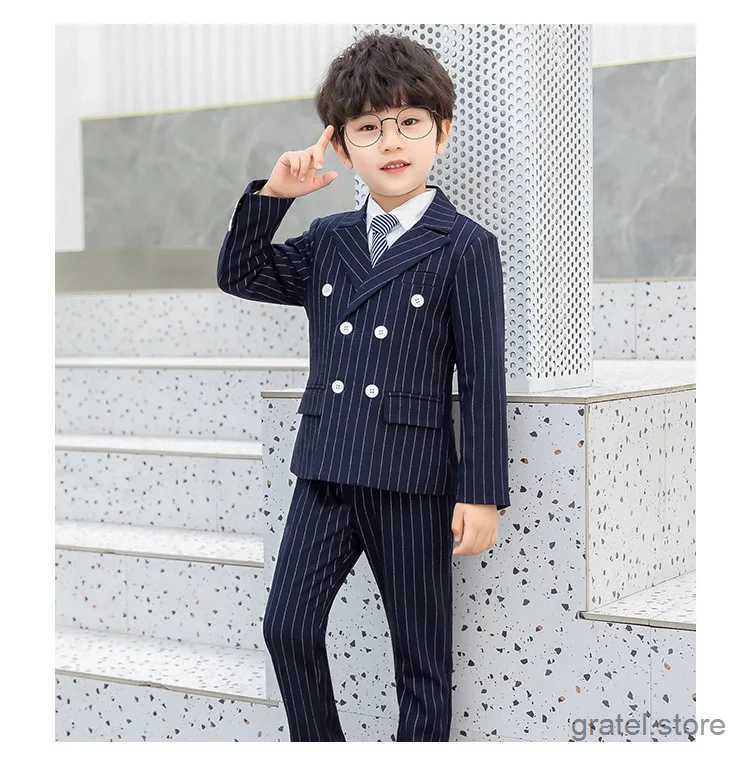 Suits Kids Formal Clothing Set Children Prom Performance Dress Costume 2021 Flower Boys Japan Style Jacket+Pants 2PCS Wedding Suit