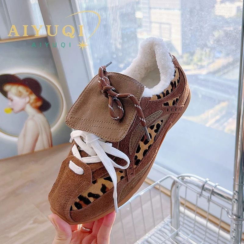 AIYUQI 2024 New Winter Women's Sneakers Shoes Non-slip Women German Training Shoes Large Size Female Shoes