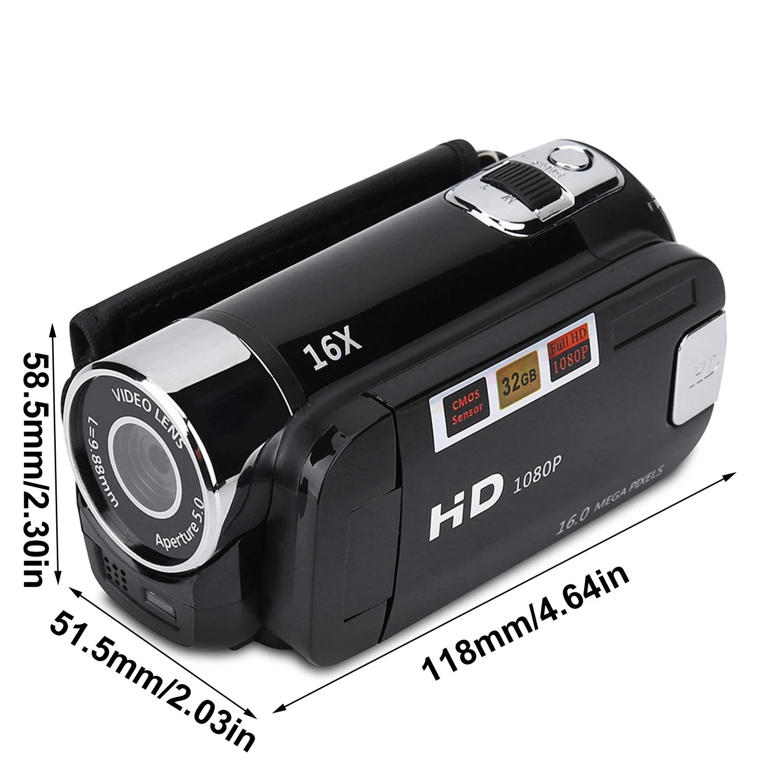 Full HD Rotation 16X High Definition Digital Camcorder Video DV Camera 241113