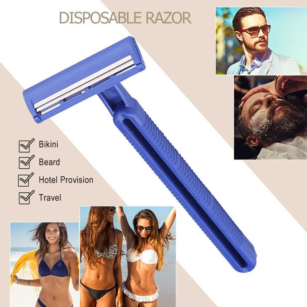 300-10PCS Disposable Whiskers Shaving Shavers Body Trimmer Stainless 2 Layers Blade Razors for Men Women Hotel AppliancesXJ241116
