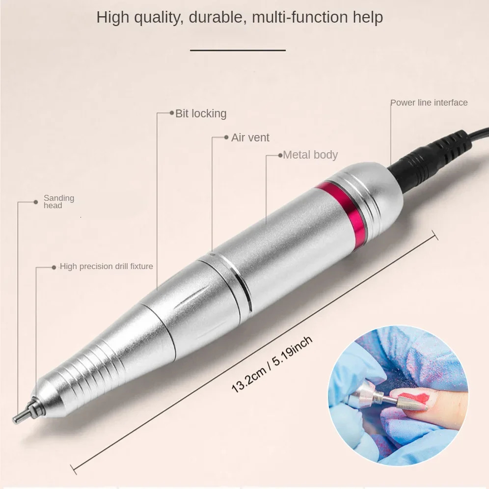 45000 RPM Electric Nail Drill Machine for Nails Electric File HD Display Metal Manicure Pen Professional Nail Lathe Sander 241115