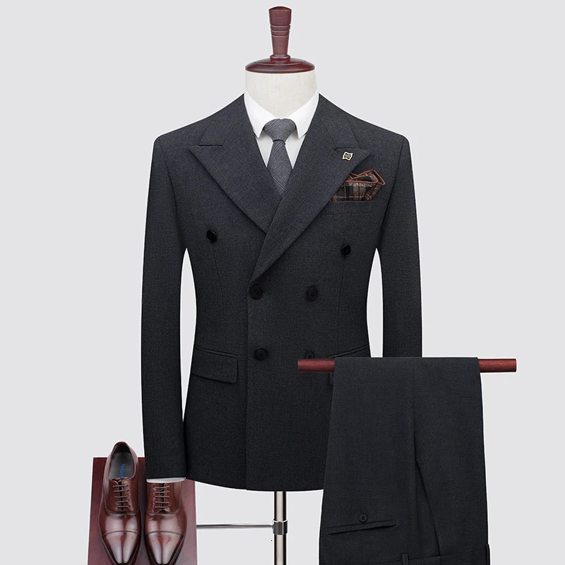 2024 Grooms Wedding Suit suit Vest Trousers Business Handsome Doublebreasted Threepiece Set S7XL 241115