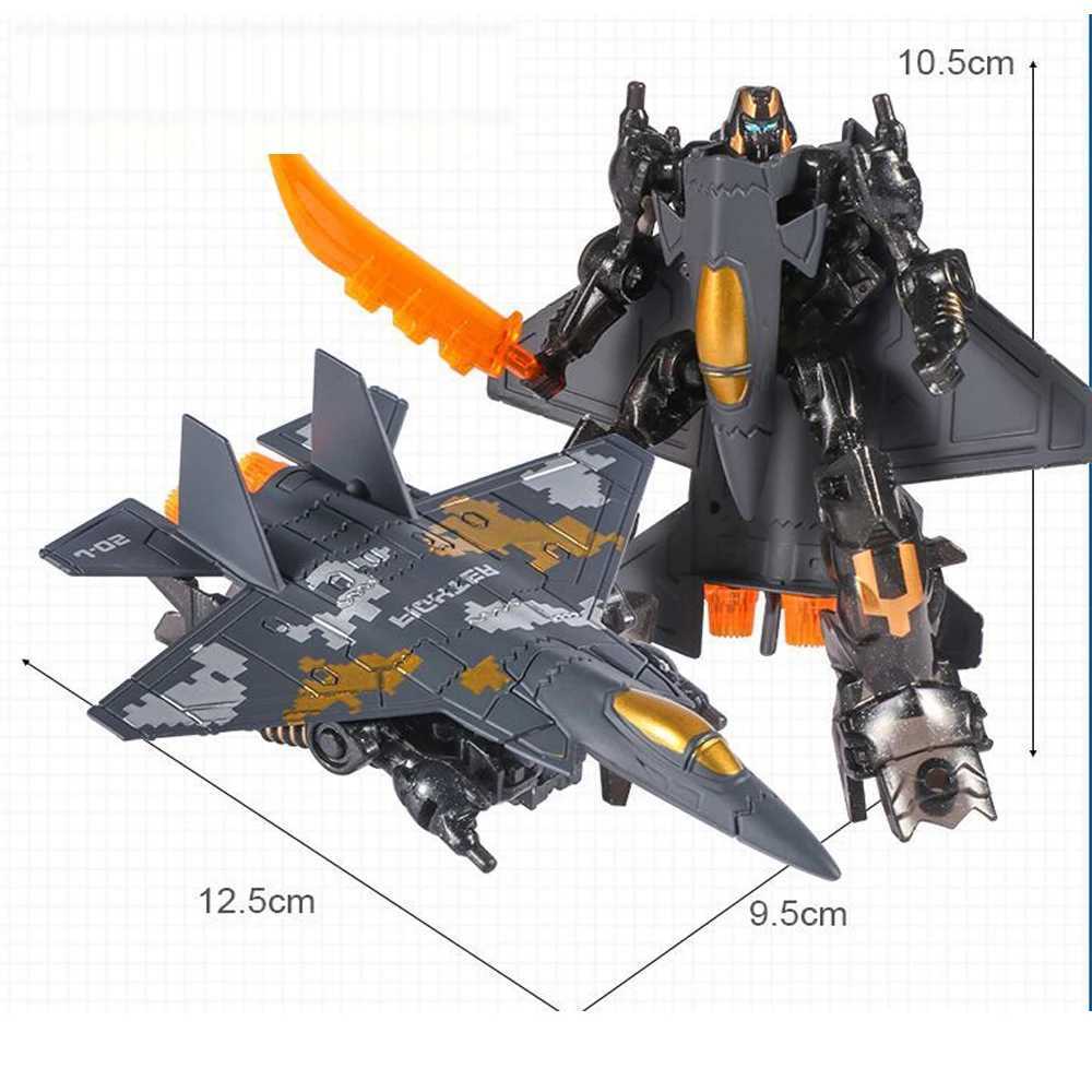 Alloy deformation robot truck fighter jet army assembly educational toy action diagram childrens toy die-casting model X241115
