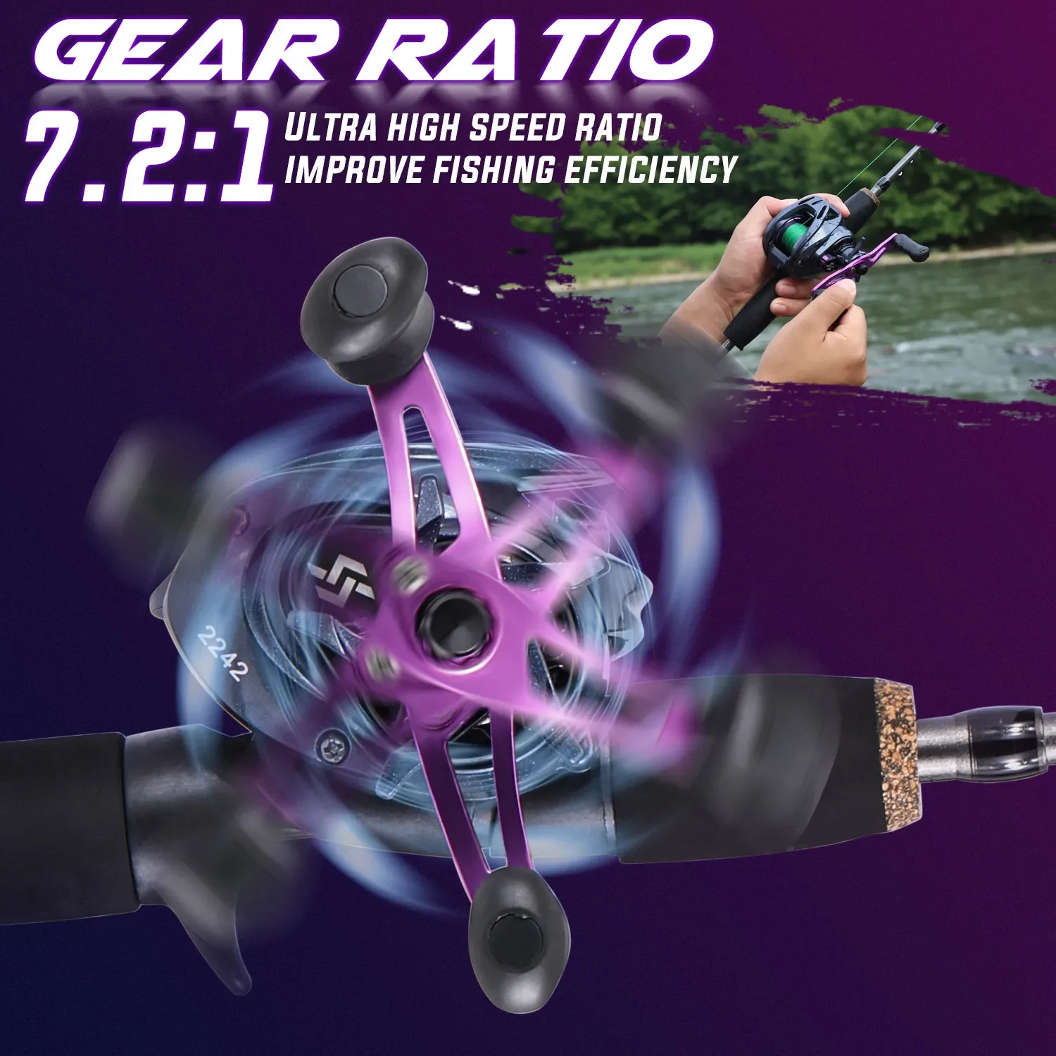 Sougayilang Fishing Rod Combo 17m Carbon Fiber Casting and Baitcasting Reel with Free Pe Line As Gift Max Drag 8kg for Bass 241115