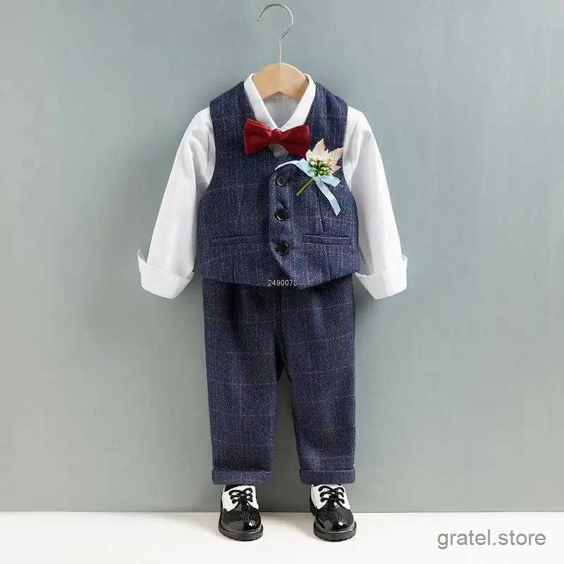 Suits Prince Boys Luxurious Birthday Dress Kids Beaufitul Photograph Suit Children Formal Wedding Party Performance Dance Tuxedo Wear