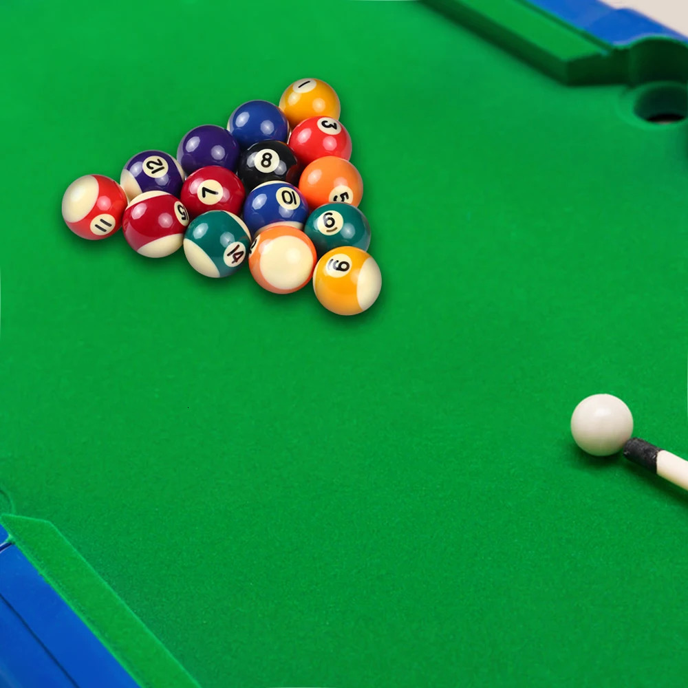 25MM 32MM 38MM Children Billiards Table Balls Set Resin Small Pool Cue Full 241115