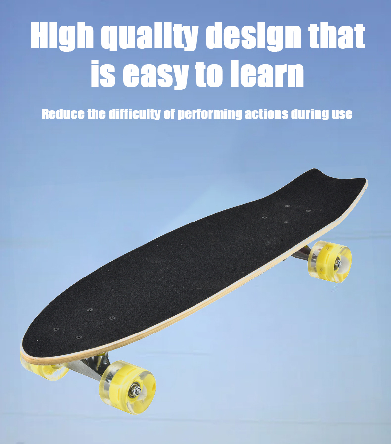 Skateboards rocket boards surfboards maple wear-resistant thickened board flash PU wheels aluminium bracket adult children short boards