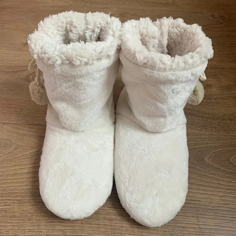Womens Fluffy Slippers Christmas Winter Floor Shoes Indoor Home Fur Plush Anti Skid Non Slip Soft Warm Female Boots 2024 241115