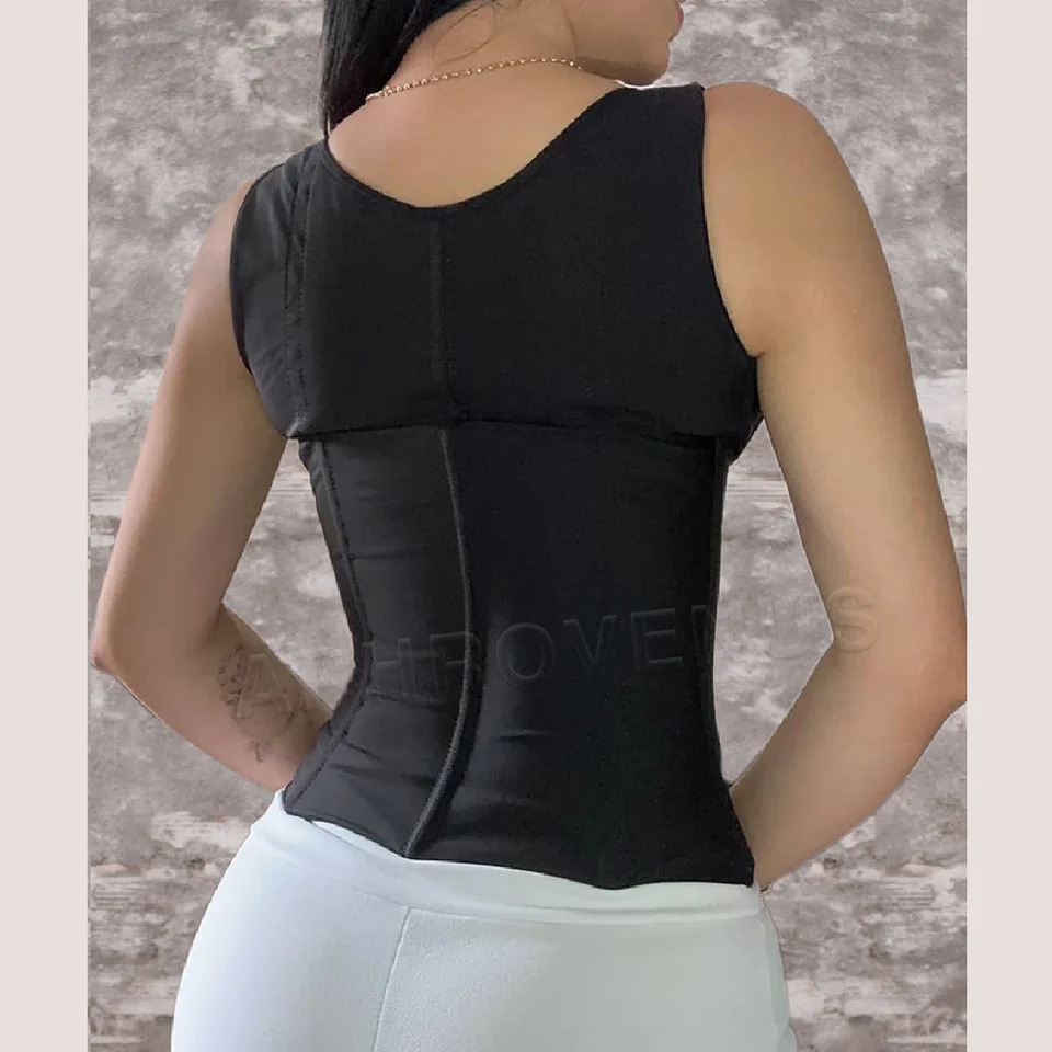 Fajas Colombianas Women Front Zipper and Hook-eyes inside Waist Trainer Tops Slimming Shaper Vest Belt Flat Belly Corset 241115