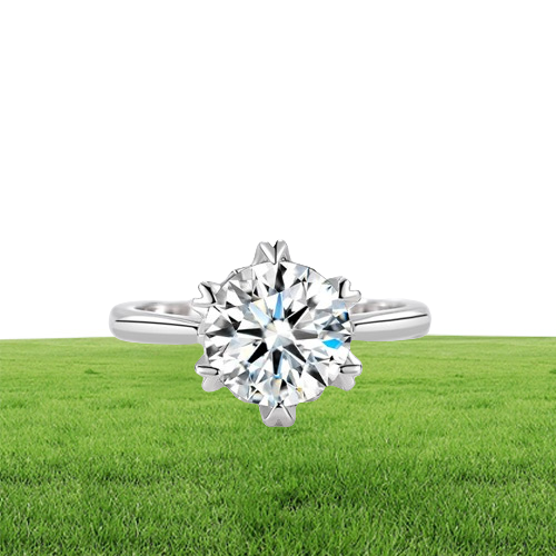sterling silver product in love with single bell women039s exaggerated large 2 CT simulation diamond ring showing off two CT d