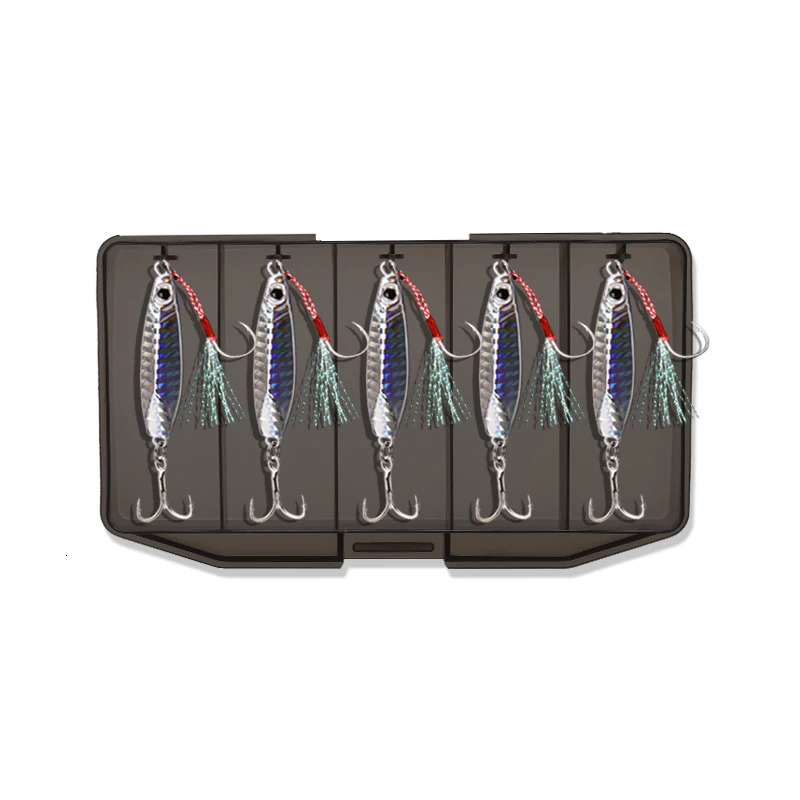 HISTAR One Box 5pcs 7 to 25g Hard Bait All Water Layers 3D Body Treble Hooks Long Casting Storm II Metal Jig Fishing Lure Suit 241116