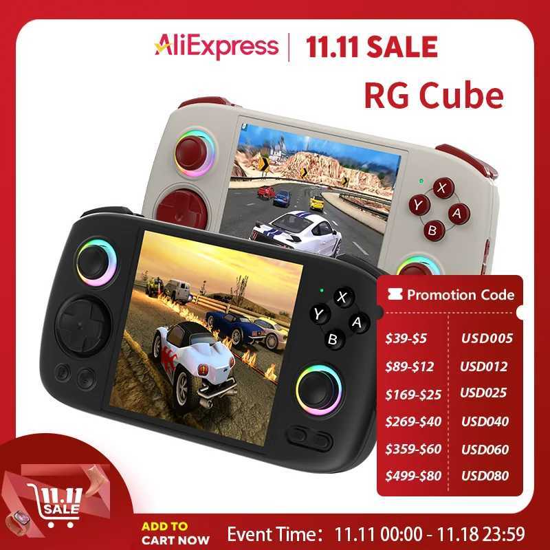 Portable Game Players ANBERNIC RG Cube Handheld Game Console 3.95 IPS Multi-touch Screen T820 Android 13 RGB Joystick 5200mAh Video Gaming Consoles Q2