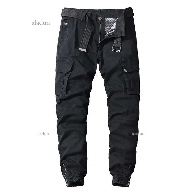Men Casual Cotton Cargo Pants Elastic Outdoor Hiking king Tactical Sweatpants Male Military Multi-Pocket Combat Trousers 220311
