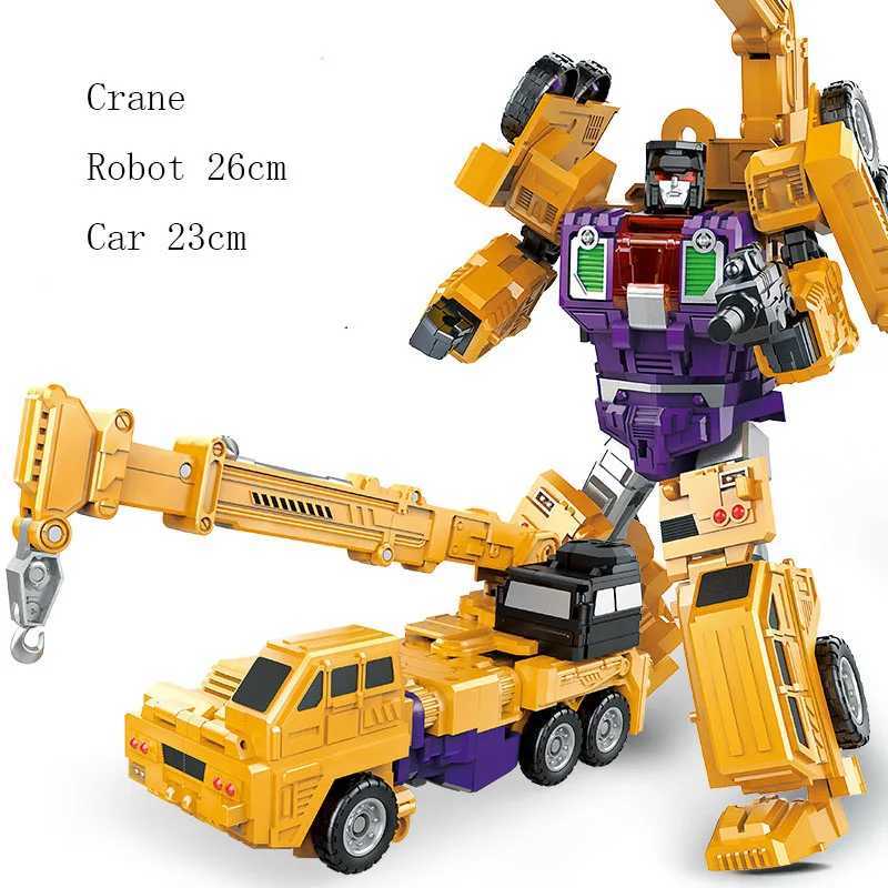 6-in-1 conversion robot engineering vehicle action diagram DIY 2-in-1 excavator bulldozer dump truck crane toy X241115