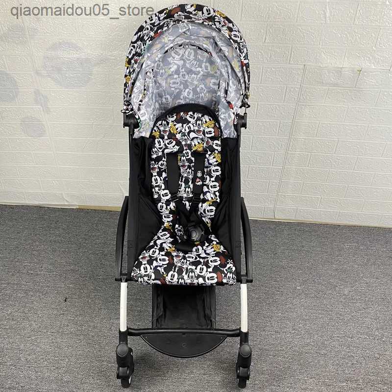 Stroller Parts Accessories Baby stroller seat cushion suitable for baby Yoyo2 Yoya Pram Oxford fabric bracket five point belt accessories Q240416