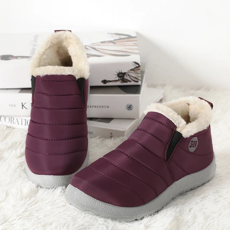 Boots Men Snow Mens Shoes Hiking Winter Boots For Men Platform Shoes Men Plush Mens Boots Warm Fur Footwear Fur Shoes 241115