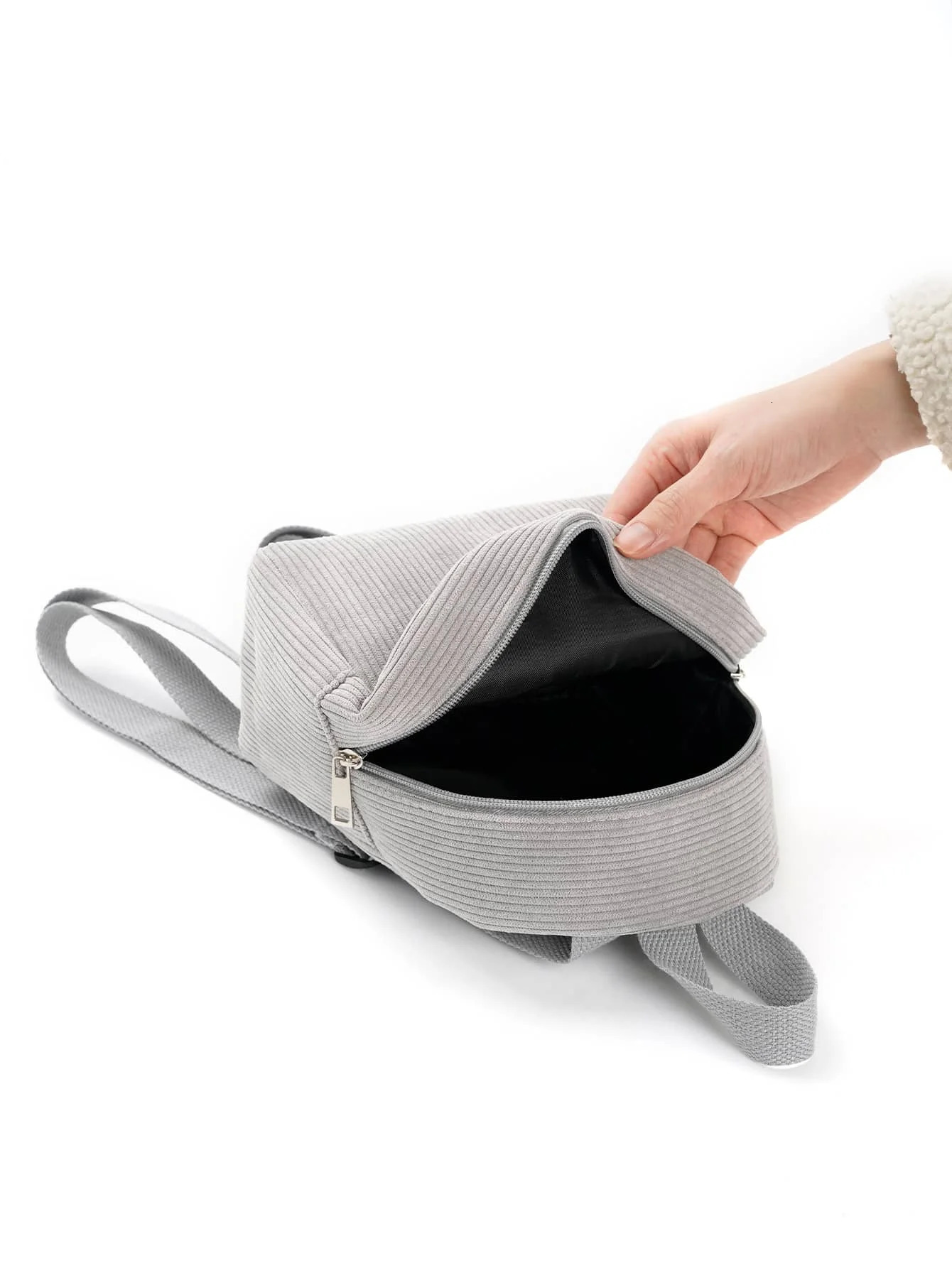 Girls Boys Solid Color Corduroy Adjustable Kids Backpack Kids School Bag For Outdoor Travel School 241115