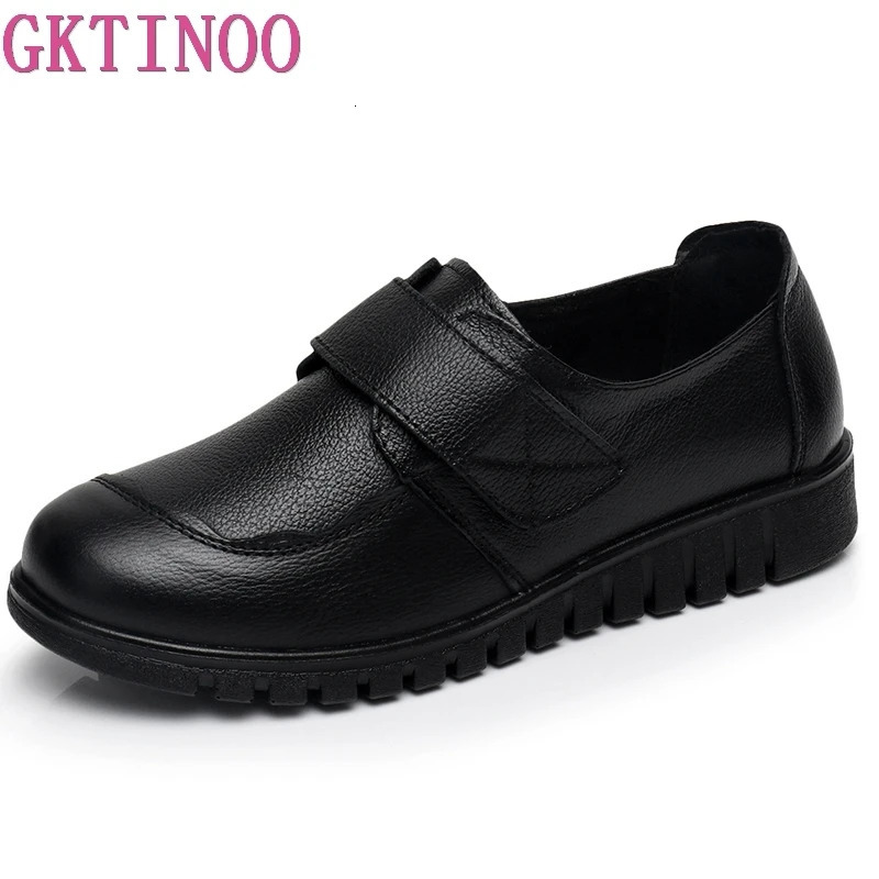 GKTINOO Womens Flat Shoes Soft Leather Mother Shoes Comfortable Casual Shoes Autumn Womens Flat Shoes 241115